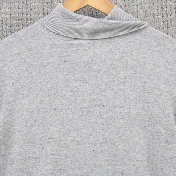 H&M Turtleneck Sweater Mens XL Gray Solid Casual Long Sleeve Lightweight - Picture 5 of 9